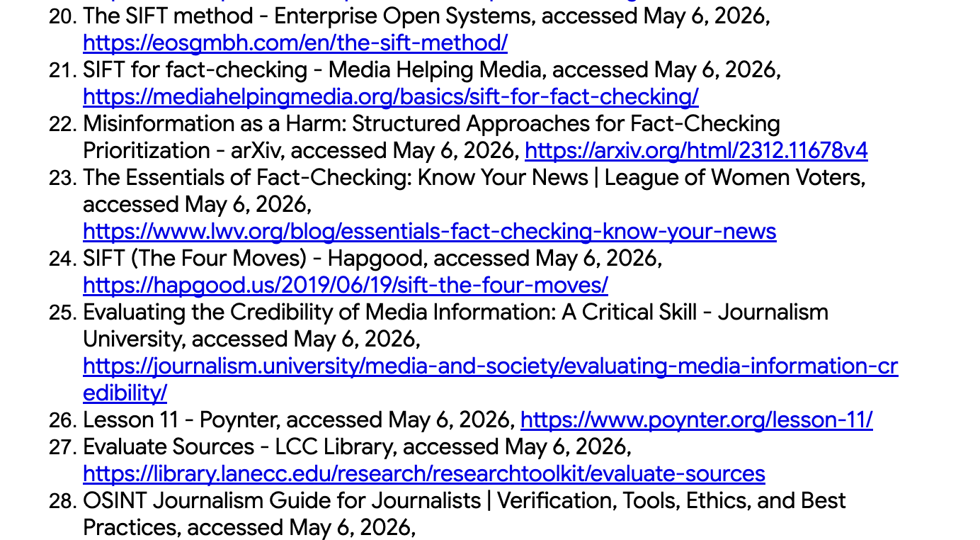 Gemini Deep Research sources